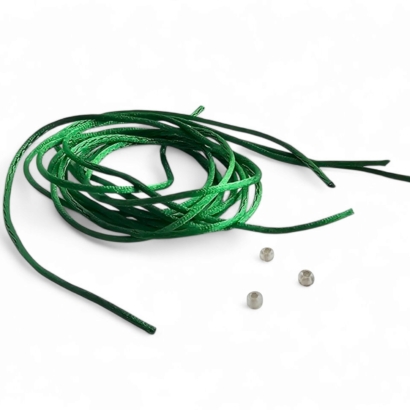 Ata Kendama - Basic Silk String Pack + bead – 3 ate cu 3 stoppere - Verde