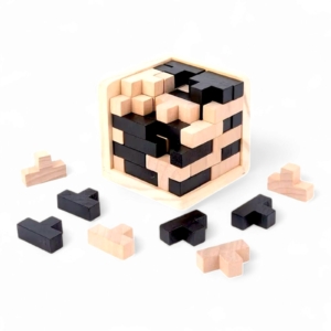 Puzzle 3D din lemn – Joc logic și antistres pentru toate vârstele