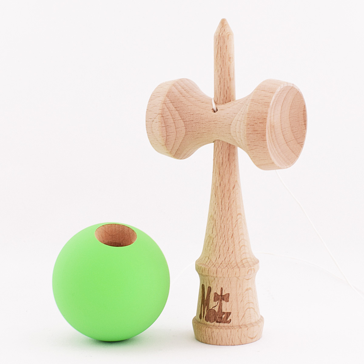 とももん Kendama Motz Solid RUBBER verde neon Originala