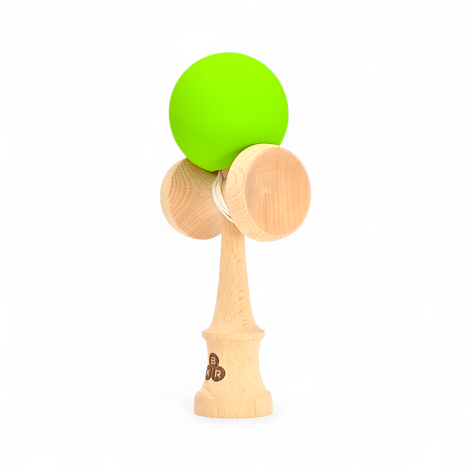 Kendama KBR Solid rubber grip Green, cu noul ken KBR big cups 1