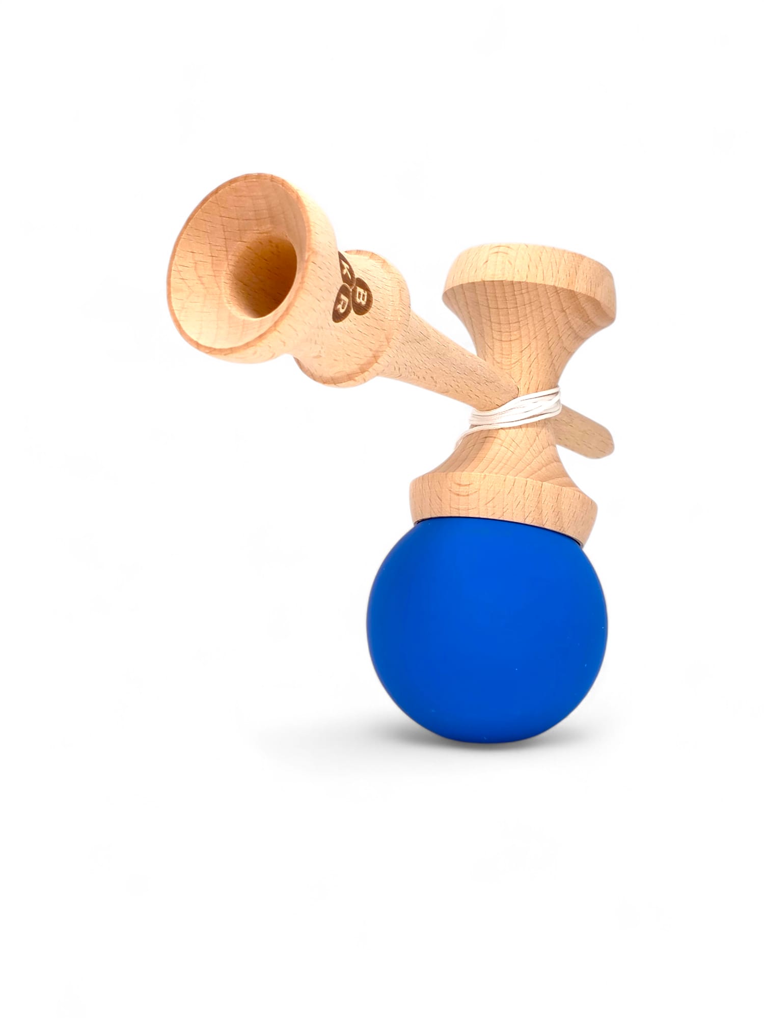 03-Kendama KBR Solid rubber grip Blue, cu noul ken KBR big cups & balance hole