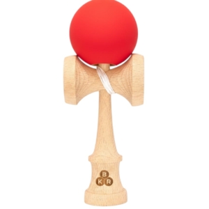 05-Kendama KBR Solid rubber grip Red, cu noul ken KBR big cups & balance hole